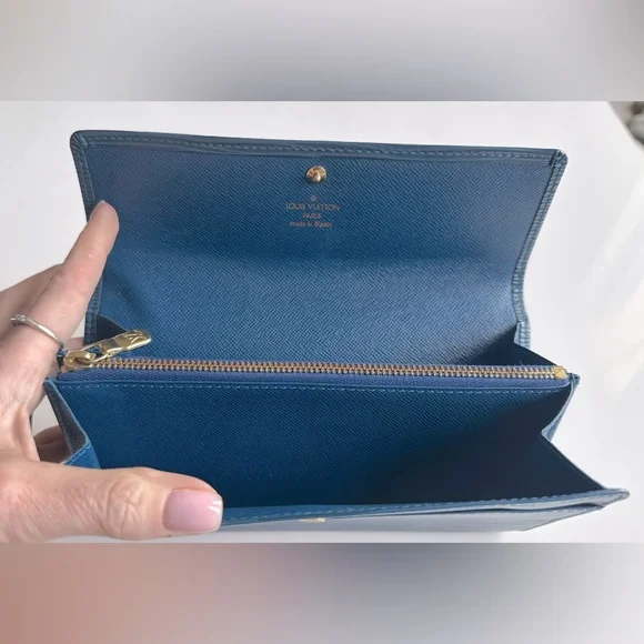 Louis Vuitton French Purse Wallet in Rare Toledo Blue Epi Leather – Vintage 1996